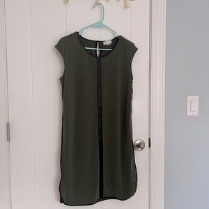 green & black Calvin Klein dress
